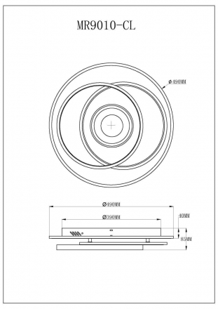 Потолочный светодиодный светильник MyFar Ceiling Galatea MR9010-CL