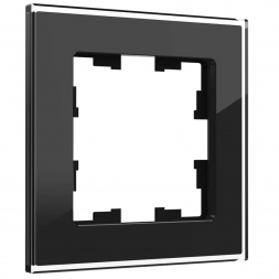 Рамка 1-постовая IEK Brite РУ-1-2-БрЧ черная BR-M12-G-K02