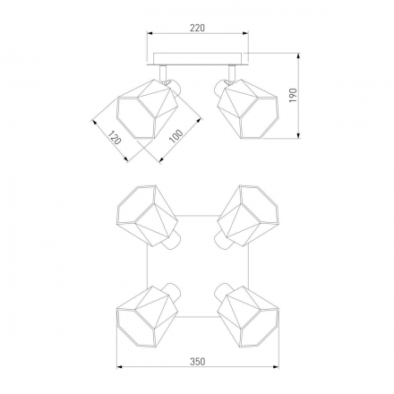 Спот Eurosvet Verso 20087/4 хром/серый