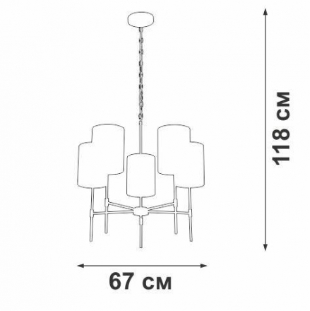 Подвесная люстра Vitaluce V2863-1/5