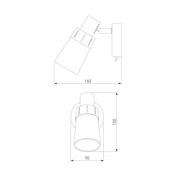 Настенный светильник Eurosvet 20081/1 белый