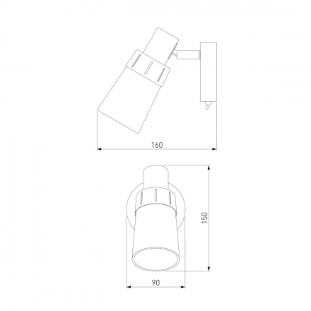 Настенный светильник Eurosvet 20081/1 белый