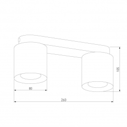 Потолочная люстра TK Lighting 3411 Vico Black