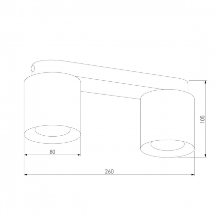 Потолочная люстра TK Lighting 3411 Vico Black