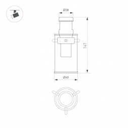 Трековый светодиодный светильник Arlight Art-Apriori-Lantern-C-R60-5W Warm3000 044773