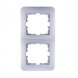 Рамка 2-ая вертикальная Lezard Karina Life серебро 708-4300-152