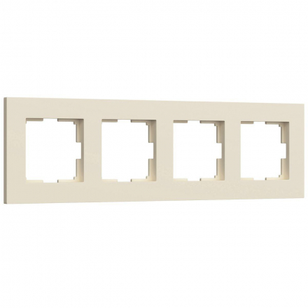 Рамка на 4 поста Werkel Slab айвори матовый W0042962 4690389193521