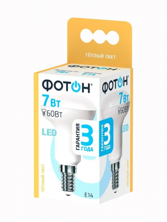 Лампа светодиодная Фотон E14 7W 3000K матовая 24073
