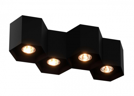 Потолочный светильник Zumaline Polygon cl 4 20037-BK