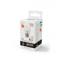 Лампа светодиодная Gauss E27 10W 3000K матовая 53210