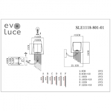 Бра Evoluce Alluria SLE1118-801-01