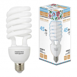 Лампа люминесцентная TDM Electric Народная E27 45W 6500K матовая SQ0347-0036