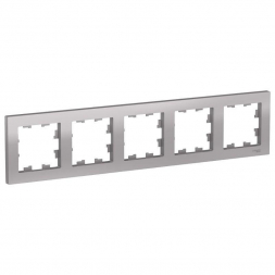 Рамка 5-постовая Schneider Electric AtlasDesign алюминий ATN000305