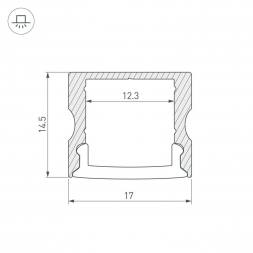 Профиль Arlight ARH-LINE-2315-2000 ANOD 036331