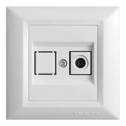 Розетка TV Vesta-Electric Roma белый FRZTV010101BEL