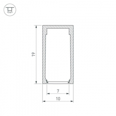Профиль Arlight PIK-1019-2000 ANOD 023857