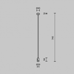 Крепление потолочное Maytoni Technical Accessories for tracks Flarity TRA159C-S1-BS