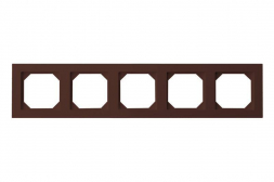 Рамка 5-постовая Liregus Epsilon коричневый 28-150