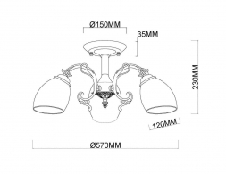 Потолочная люстра MyFar Ceiling Biene MR1522-3C