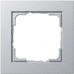 Рамка 1-постовая Gira E2 алюминий 021125