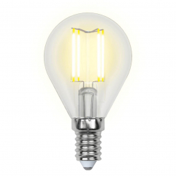 Лампа светодиодная филаментная Uniel E14 6W 4000K прозрачная LED-G45-6W/NW/E14/CL GLA01TR UL-00002207