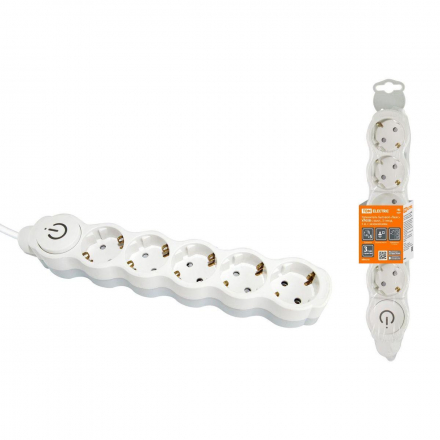 Удлинитель TDM Electric Люкс УЛ05В 5гн 3м с/з SQ1303-0137