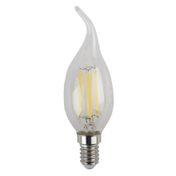 Лампа светодиодная филаментная ЭРА E14 5W 4000K прозрачная F-LED BXS-5W-840-E14 Б0019005