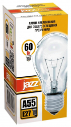 Лампа накаливания Jazzway E27 60W 2700K прозрачная 3320461