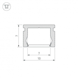Профиль Arlight PIK-1007-2000 ANOD 023856