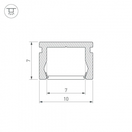Профиль Arlight PIK-1007-2000 ANOD 023856