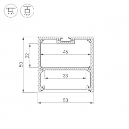 Профиль Arlight SL-Line-5050-3000 Black 036255