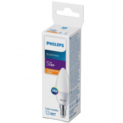 Лампа светодиодная Philips E14 5W 2700K матовая 929002968437