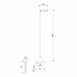 Уличный светодиодный светильник Elektrostandard Joli 35182/S a068101