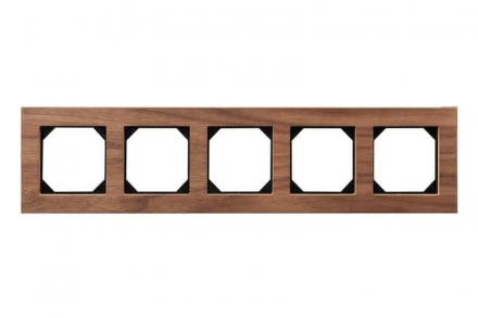 Рамка 5-постовая Liregus Epsilon орех 28-2255