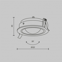 Встраиваемый светодиодный светильник Maytoni Technical Downlight Lens DL105-12W4K-W