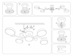 Потолочная светодиодная люстра Ambrella light Comfort LineTech FL4835