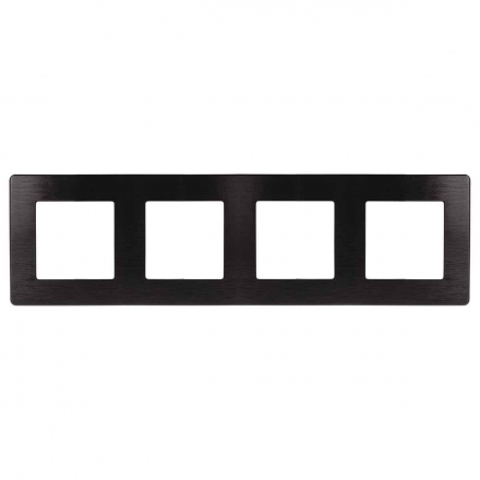 Рамка 4-постовая ЭРА 12 сатин черный 12-5104-06 Б0052534