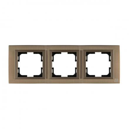 Рамка 3-постовая Mono Electric Style Aluminium бронза 107-810000-162