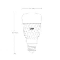 Лампа светодиодная диммируемая Yeelight E27 8W 2700K белая YLDP007