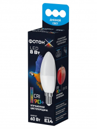 Лампа светодиодная Фотон E14 8W 4000K матовая 23967