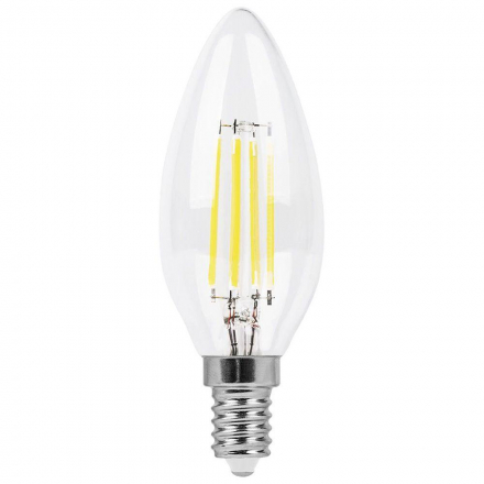 Лампа светодиодная филаментная Feron E14 11W 6400K прозрачная LB-713 38231