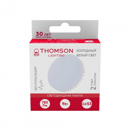 Лампа светодиодная Thomson GX53 9W 6500K таблетка матовая TH-B4008