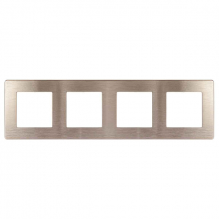 Рамка 4-постовая ЭРА 12 сатин шампань 12-5104-04 Б0052532
