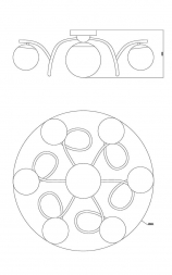 Потолочная люстра Moderli Circle V1150-5C