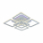 Потолочная светодиодная люстра Profit Light 8465/4+1B WHT