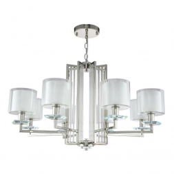 Подвесная люстра Crystal Lux Nicolas SP-PL8 Nickel/White