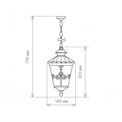 Уличный подвесной светильник Elektrostandard Diadema a028004