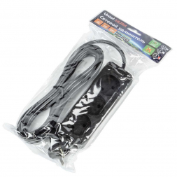 Удлинитель Uniel Ultra 3гн х 3м б/з S-CU3-3 Black UL-00009983