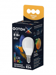 Лампа светодиодная Фотон E14 8W 4000K матовая 24010