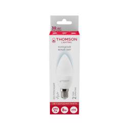 Лампа светодиодная Thomson E14 8W 6500K свеча матовая TH-B2308
